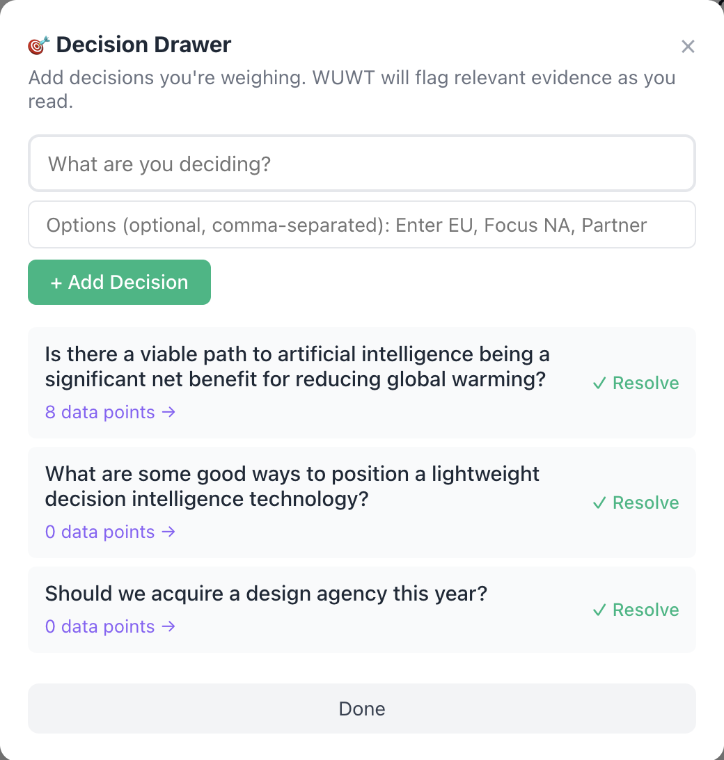 Decision Drawer